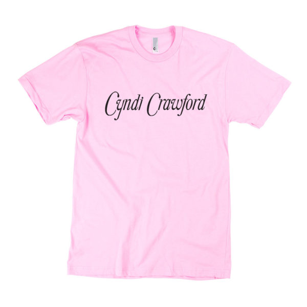 cyndi crawford t shirt pink